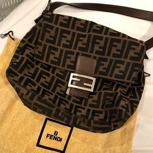 SALE Authentic FENDI ZUCCA Handbag Designer Purse